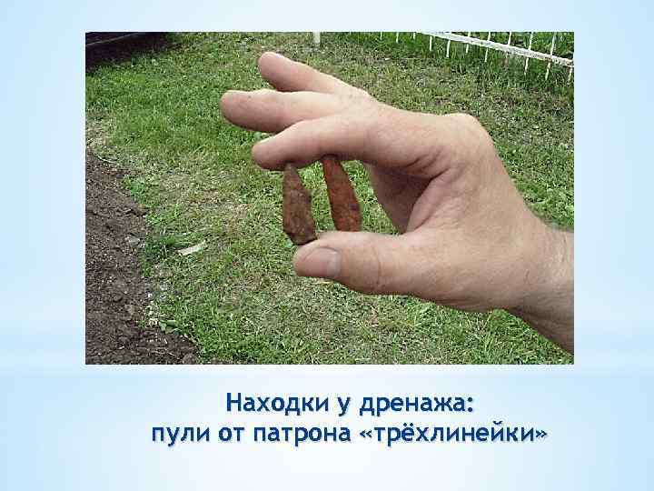 Находки у дренажа: пули от патрона «трёхлинейки» 