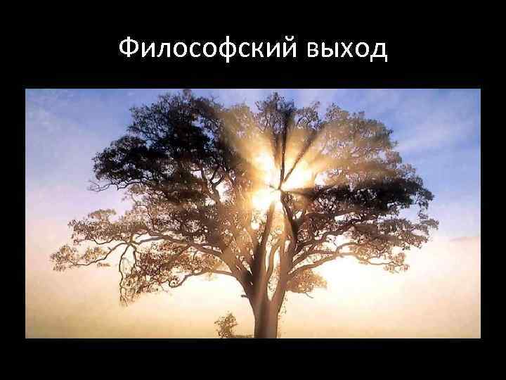 Философский выход 