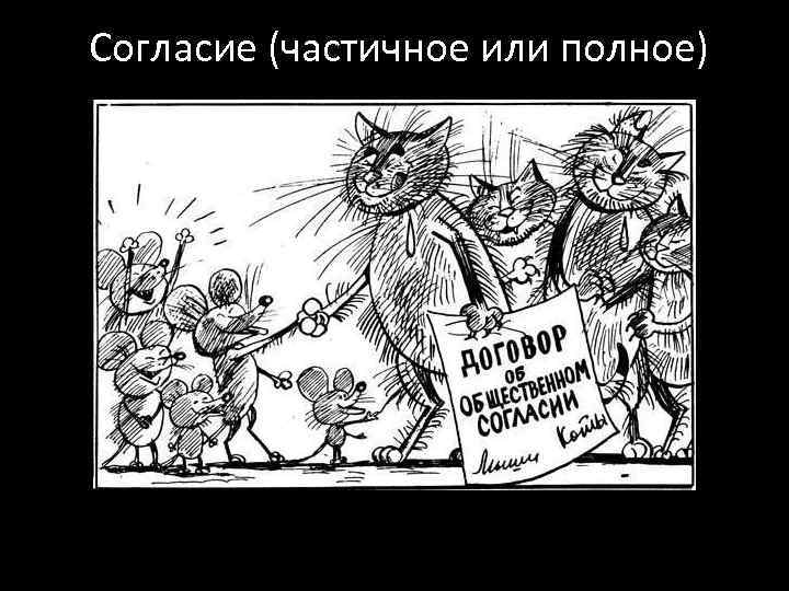  Согласие (частичное или полное) 