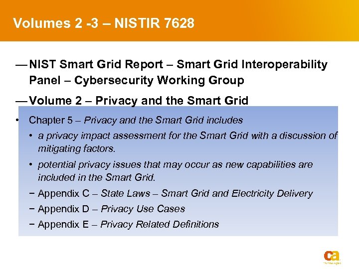 Volumes 2 -3 – NISTIR 7628 — NIST Smart Grid Report – Smart Grid