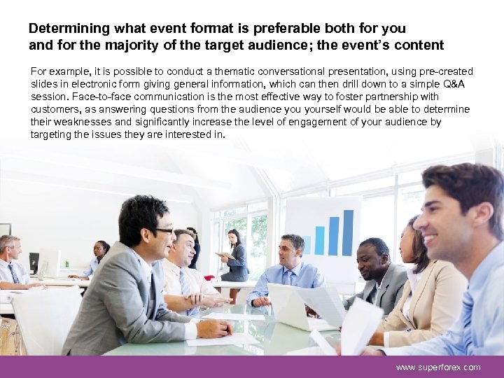 Determining what event format is preferable both for you and for the majority of