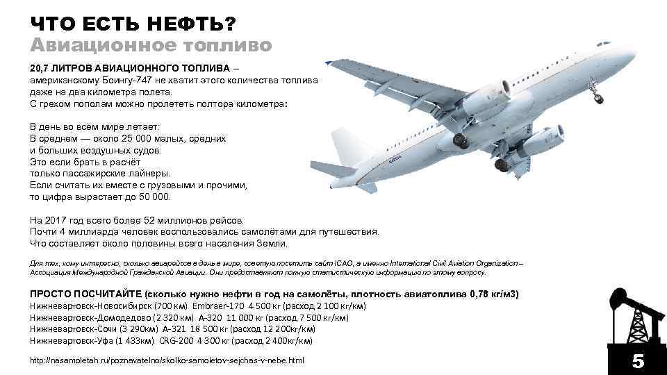 ЧТО ЕСТЬ НЕФТЬ? Авиационное топливо 20, 7 ЛИТРОВ АВИАЦИОННОГО ТОПЛИВА – американскому Боингу-747 не