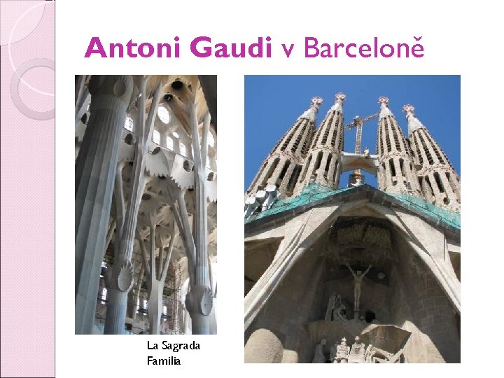 Antoni Gaudi v Barceloně La Sagrada Familia 