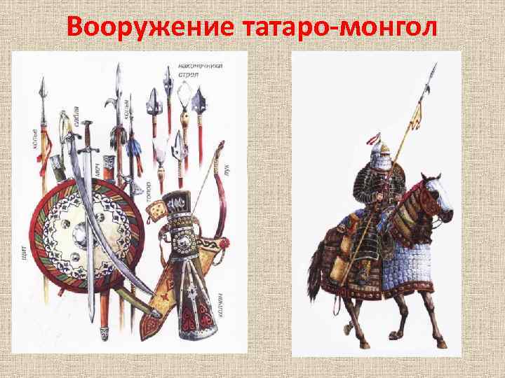 Вооружение татаро-монгол 