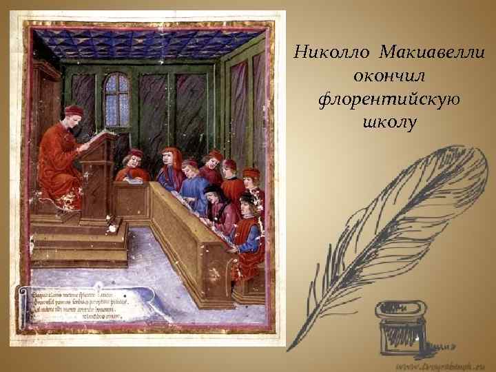 Николло Макиавелли окончил флорентийскую школу 
