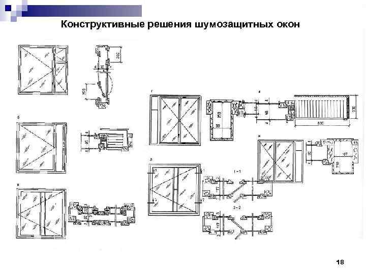 Конструктивные решения шумозащитных окон 18 