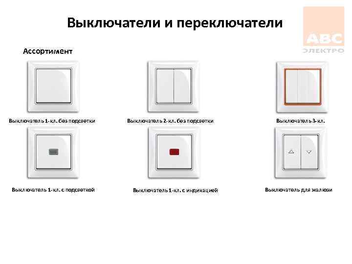 Типы выключателей освещения. Выключатели. Разновидности выключателей. Надписи на выключателях освещения. Как подписать выключатели.