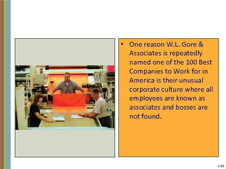  • One reason W. L. Gore & Associates is repeatedly named one of