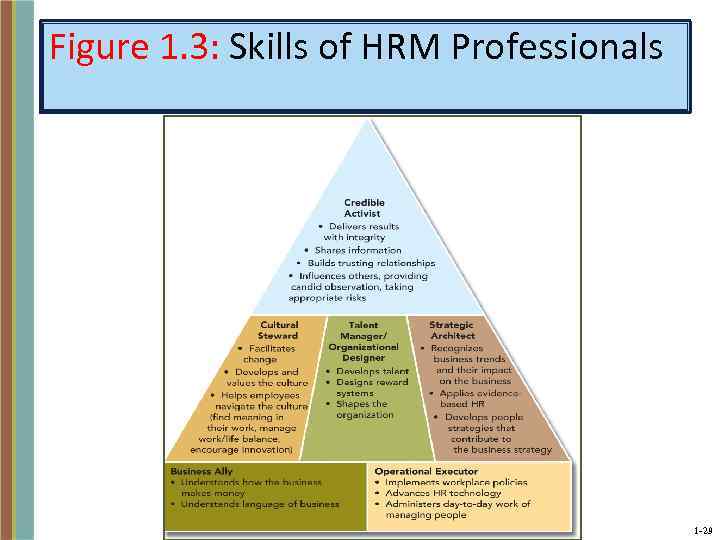 Figure 1. 3: Skills of HRM Professionals 1 -29 