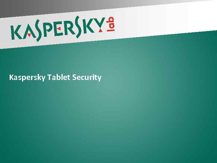 Kaspersky Tablet Security 