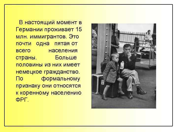  В настоящий момент в Германии проживает 15 млн. иммигрантов. Это почти одна пятая