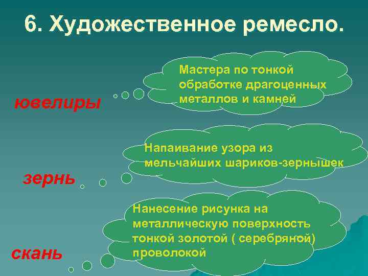 6. Художественное ремесло. ювелиры зернь скань Мастера по тонкой обработке драгоценных металлов и камней