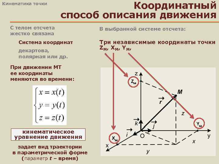 Движение точки задано координатным способом найти уравнение траектории нарисовать кривую