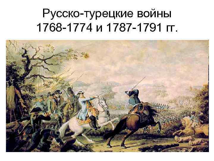 Русско турецкие войны второй половины 18 века презентация 8 класс