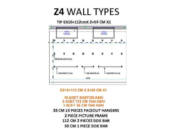 Z 4 WALL TYPES TIP EX 16+112 cm. X 2+56 CM X 1 33