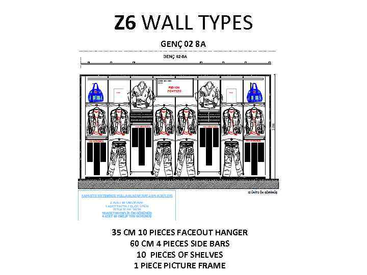 Z 6 WALL TYPES GENÇ 02 8 A 35 CM 10 PIECES FACEOUT HANGER