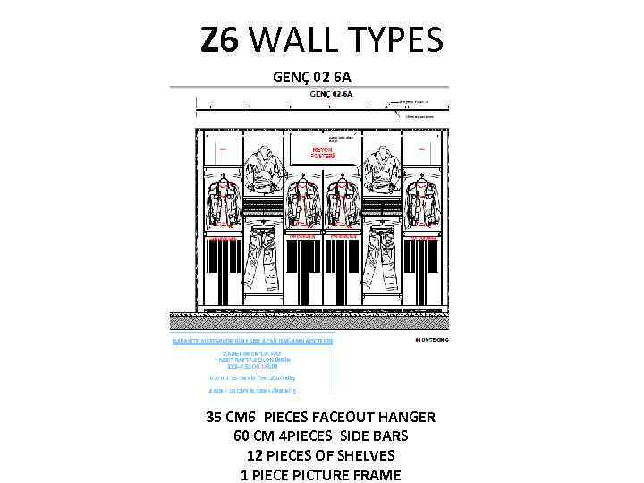 Z 6 WALL TYPES GENÇ 02 6 A 35 CM 6 PIECES FACEOUT HANGER