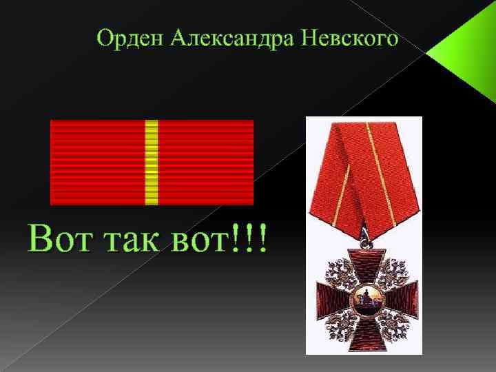 Орден Александра Невского Вот так вот!!! 