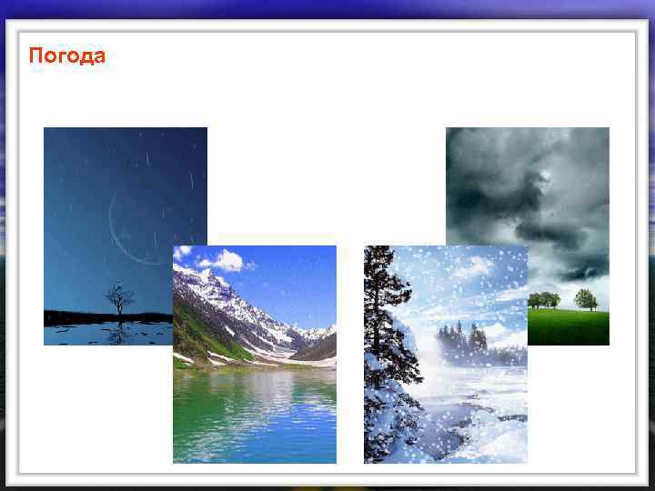 Погода –это состояние тропосферы в данном месте, в данное время 