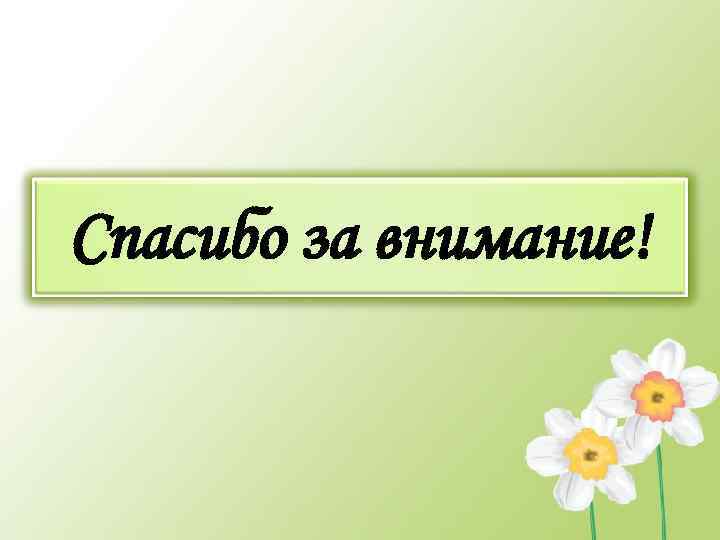 Спасибо за внимание! 