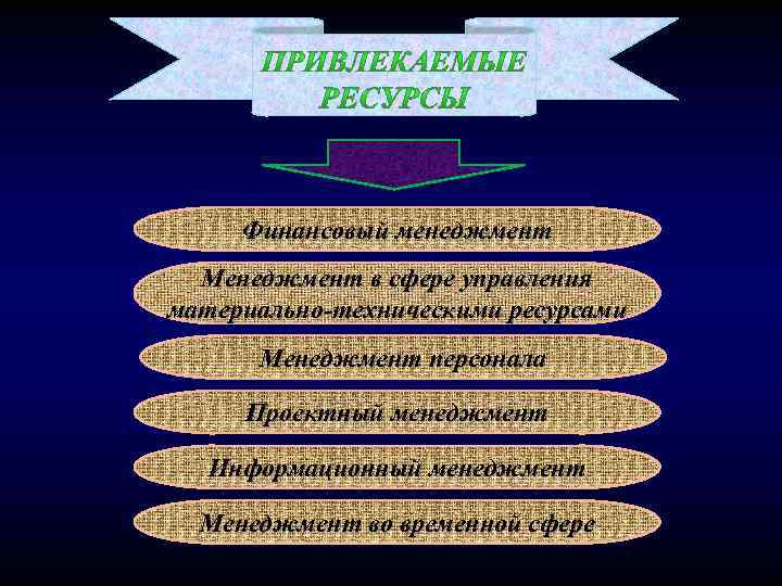 Финансовый менеджмент Менеджмент в сфере управления материально-техническими ресурсами Менеджмент персонала Проектный менеджмент Информационный менеджмент