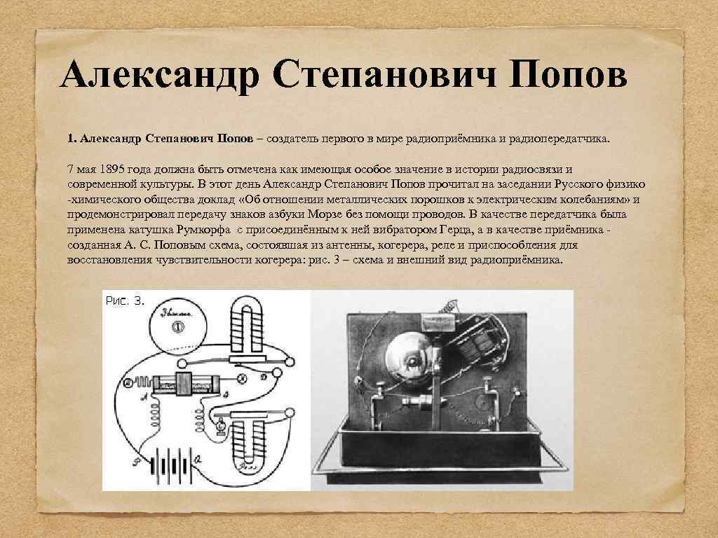 Схема первого радиоприемника