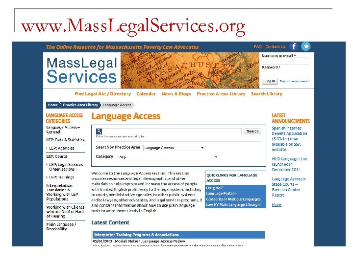 www. Mass. Legal. Services. org 