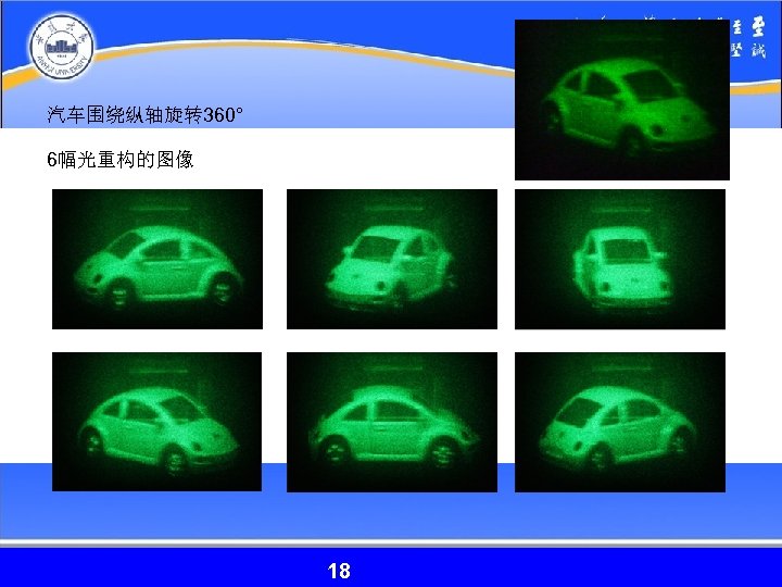 汽车围绕纵轴旋转 360° 6幅光重构的图像 18 18 
