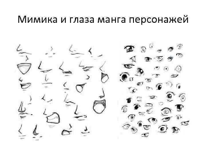 Мимика и глаза манга персонажей 