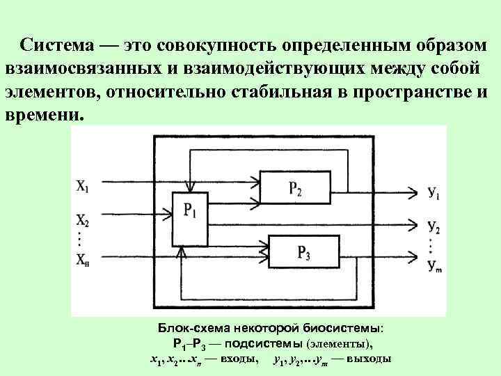  Система — это совокупность определенным образом взаимосвязанных и взаимодействующих между собой элементов, относительно