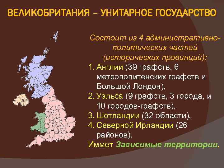 Административно территориальное великобритании