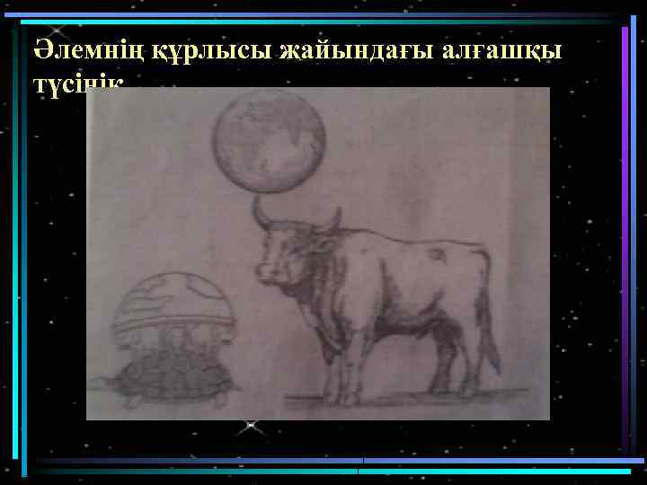 Әлемнің құрлысы жайындағы алғашқы түсінік 