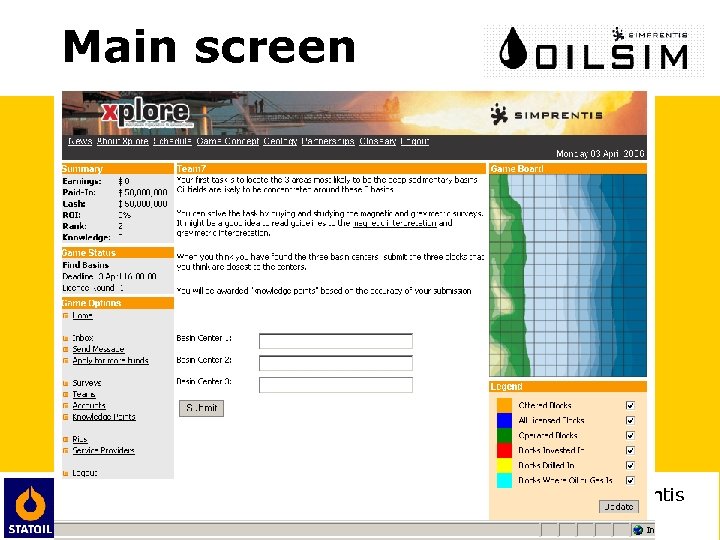 Main screen Jens Petur Bærentsen Marcos Monteferrante Simprentis 