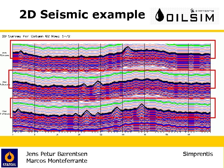 2 D Seismic example Jens Petur Bærentsen Marcos Monteferrante Simprentis 