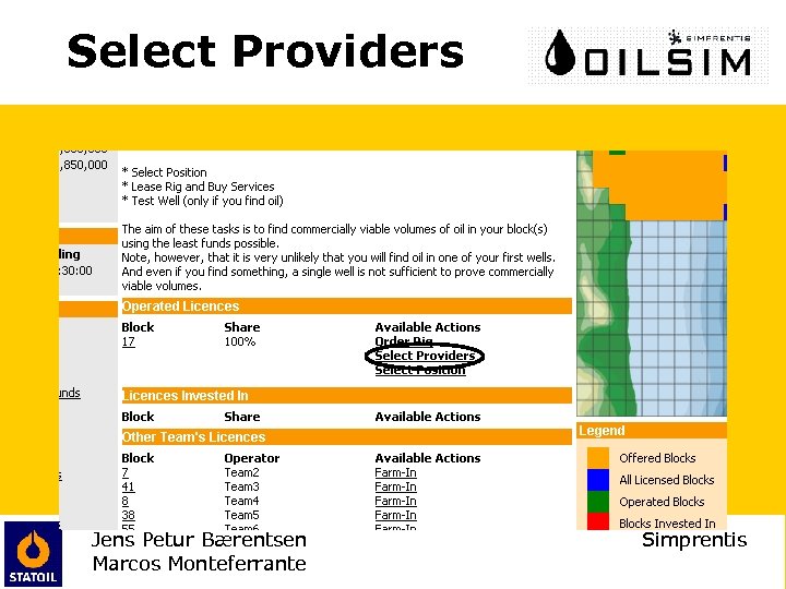 Select Providers Jens Petur Bærentsen Marcos Monteferrante Simprentis 