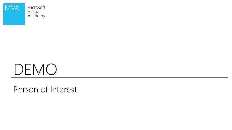 DEMO Person of Interest 