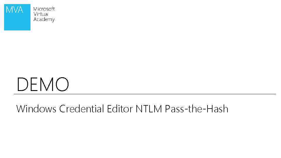 DEMO Windows Credential Editor NTLM Pass-the-Hash 