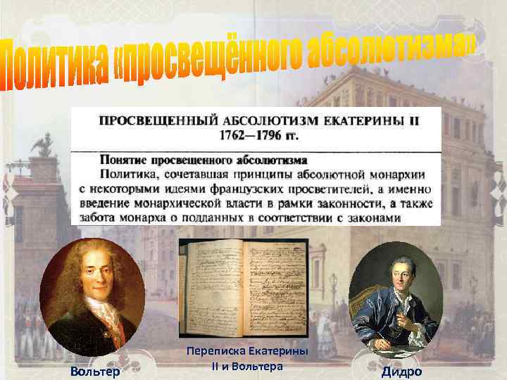 Вольтер Переписка Екатерины II и Вольтера Дидро 