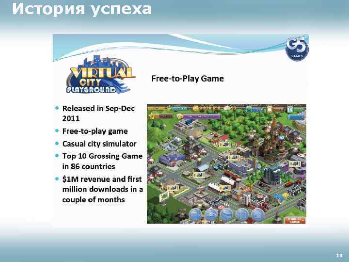 История успеха 13 