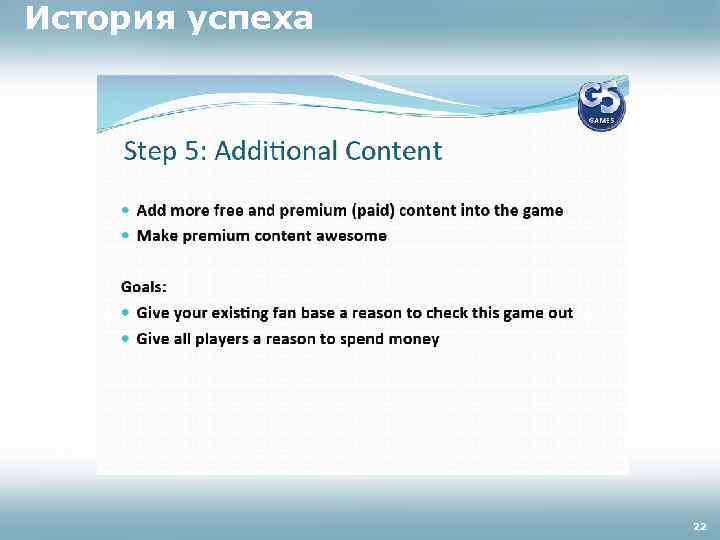 История успеха 22 