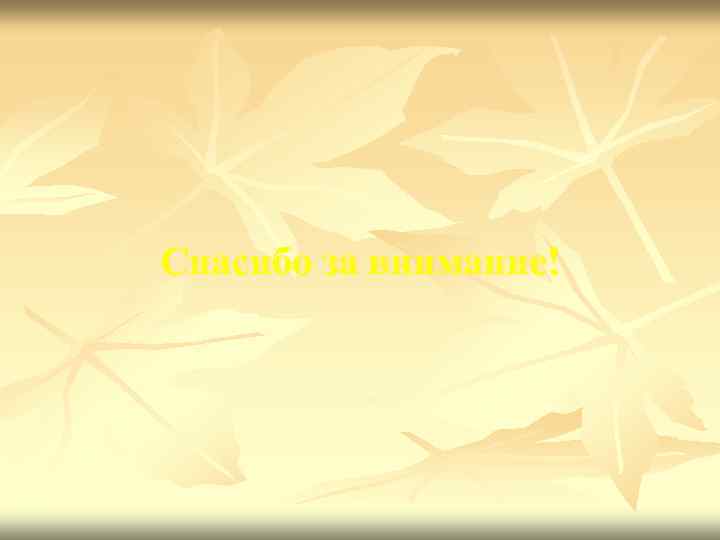 Спасибо за внимание! 