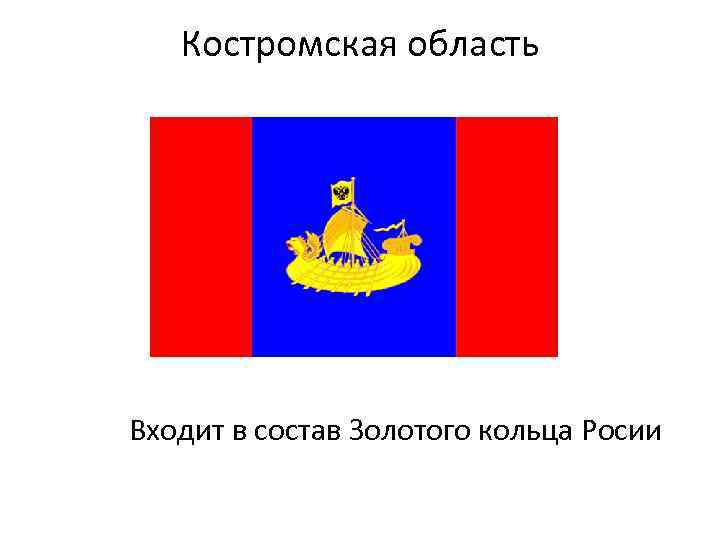 Костромская область Входит в состав Золотого кольца Росии 
