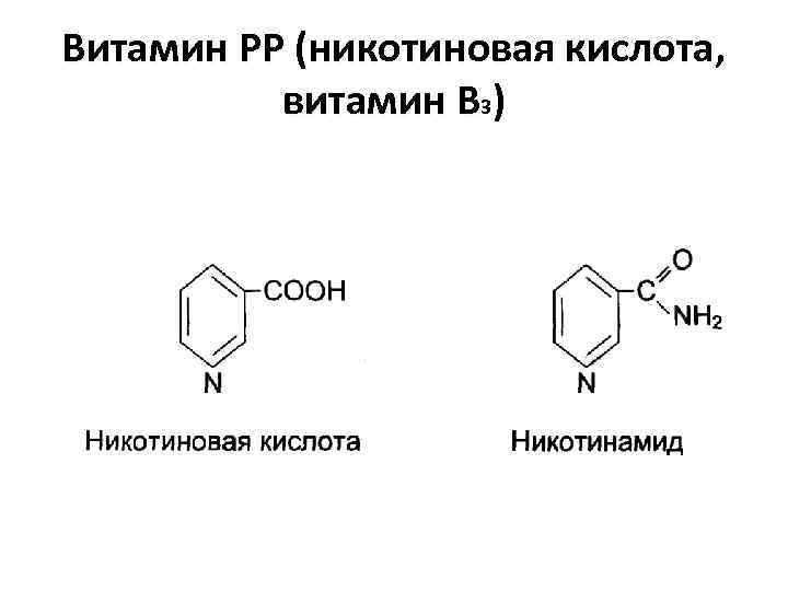 Витамин РР (никотиновая кислота, витамин В 3) 