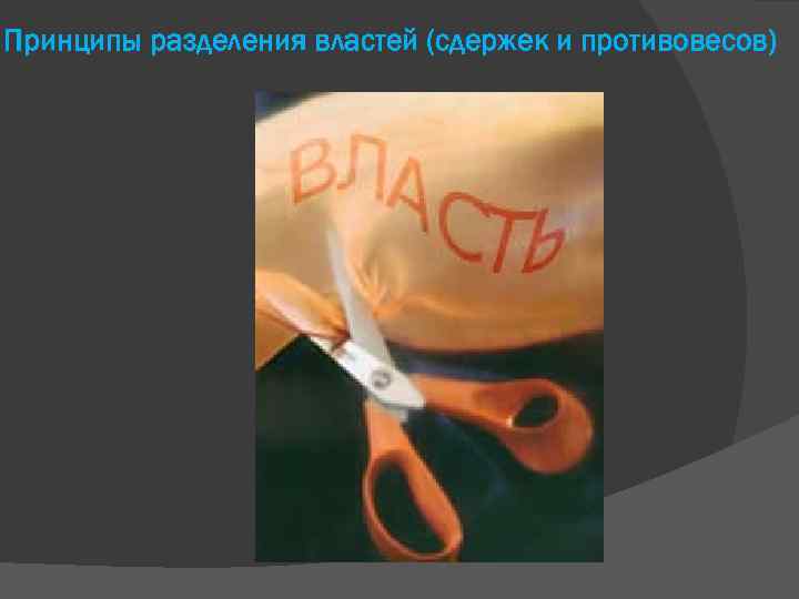 Принципы разделения властей (сдержек и противовесов) 