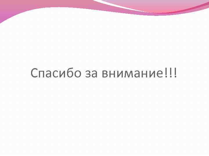 Спасибо за внимание!!! 