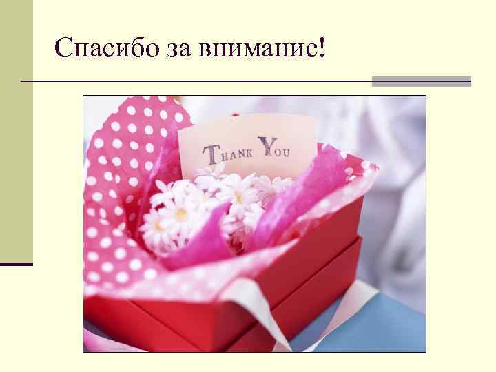 Спасибо за внимание! 