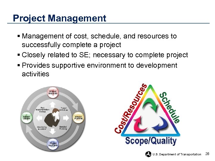 Project Management § Management of cost, schedule, and resources to successfully complete a project