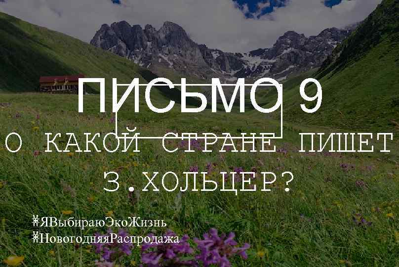 ПИСЬМО 9 О КАКОЙ СТРАНЕ ПИШЕТ З. ХОЛЬЦЕР? #ЯВыбираю. Эко. Жизнь #Новогодняя. Распродажа 