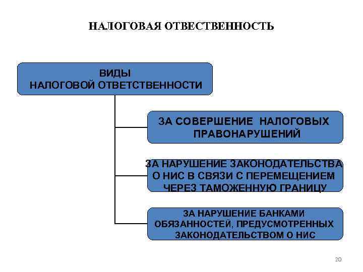 НАЛОГОВАЯ ОТВЕСТВЕННОСТЬ ВИДЫ НАЛОГОВОЙ ОТВЕТСТВЕННОСТИ ЗА СОВЕРШЕНИЕ НАЛОГОВЫХ ПРАВОНАРУШЕНИЙ ЗА НАРУШЕНИЕ ЗАКОНОДАТЕЛЬСТВА О НИС