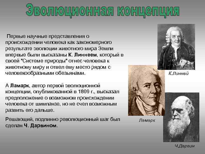  Первые научные представления о происхождении человека как закономерного результате эволюции животного мира Земли